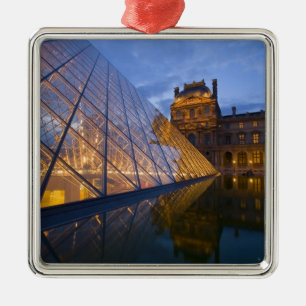 France, Paris. The Louvre at twilight. Credit 3 Metal Tree Decoration