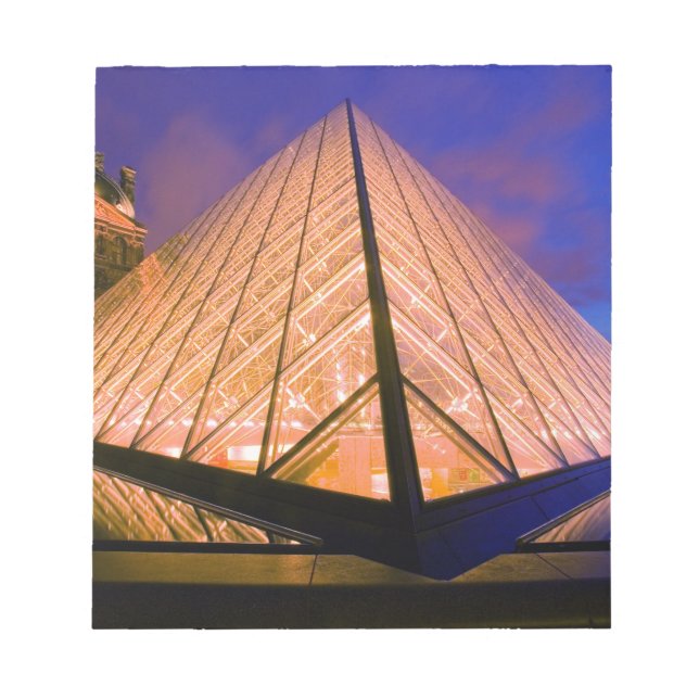 France, Paris. The Louvre museum at twilight. 2 Notepad (Front)