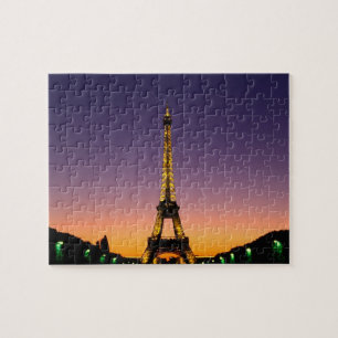 France, Paris, Tour Eiffel at sunset. Jigsaw Puzzle