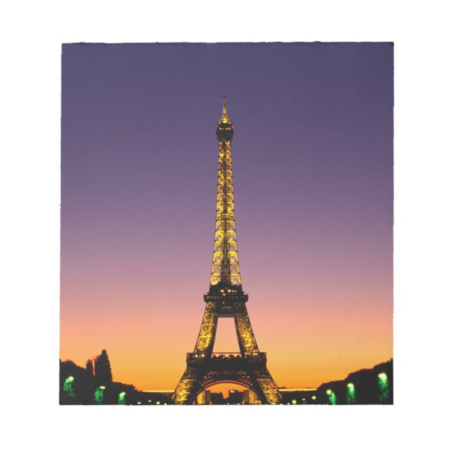France, Paris, Tour Eiffel at sunset. Notepad (Front)