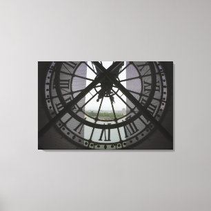 France, Paris. View across Seine River through Canvas Print