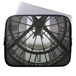 France, Paris. View across Seine River through Laptop Sleeve