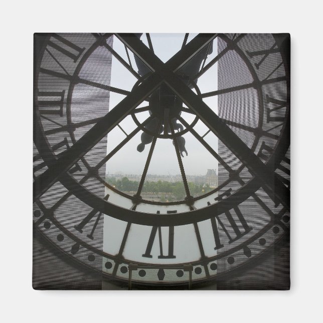 France, Paris. View across Seine River through Magnet (Front)