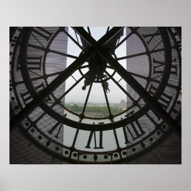 France, Paris. View across Seine River through Poster (Front)