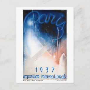 France Paris Vintage Travel Poster Restored Postcard