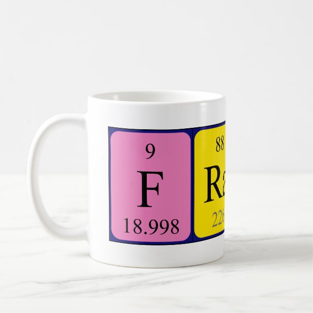 France periodic table name mug (Left)