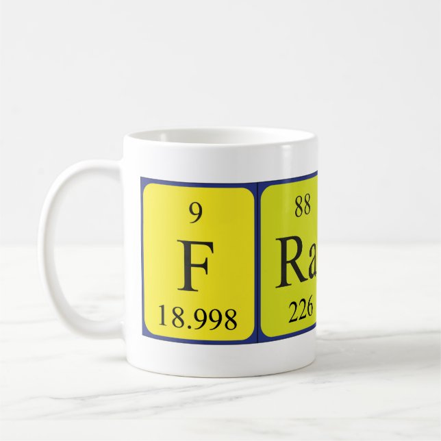 France periodic table name mug (Left)