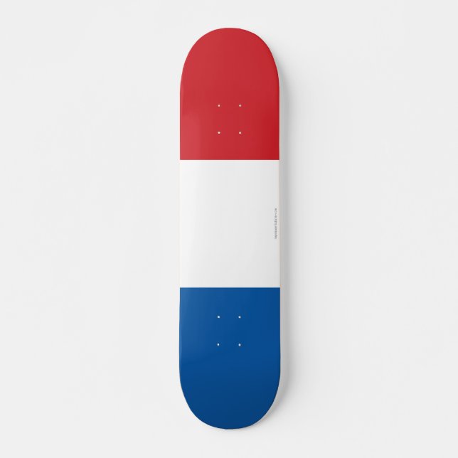 France Plain Flag Skateboard (Front)