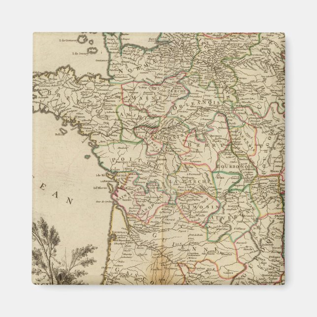 France Postal Roads Magnet (Front)