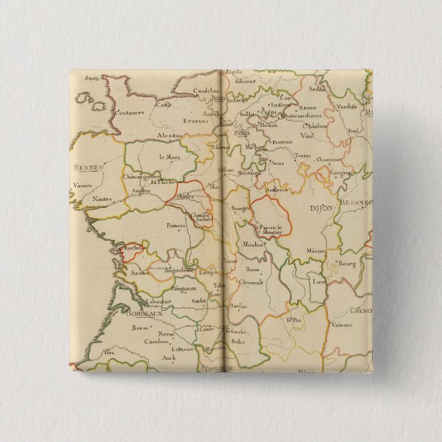 France President 15 Cm Square Badge (Front)