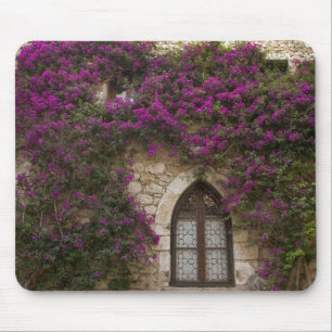 France, Provence, Eze. Bright pink Mouse Pad