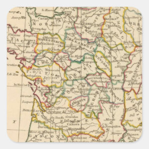 France, Provinces Square Sticker