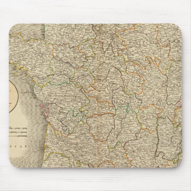 France Provincial Boundaries Mouse Pad (Front)