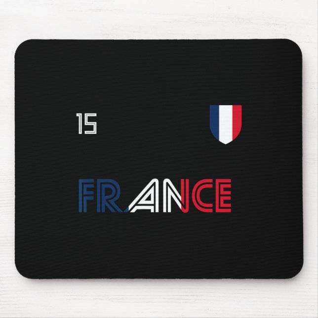 France Retro Soccer French Flag  Mouse Pad (Front)