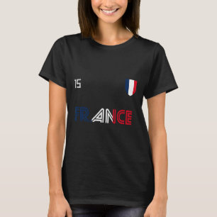 France Retro Soccer French Flag T-Shirt