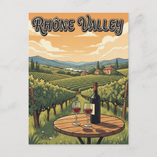 France Rhone Valley Travel Postcard