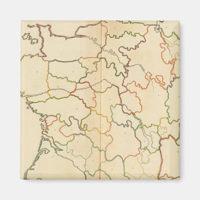 France Rivers Outline Magnet (Front)