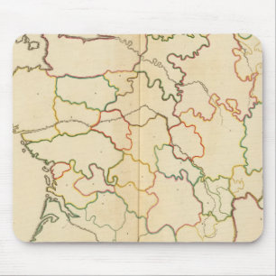 France Rivers Outline Mouse Pad