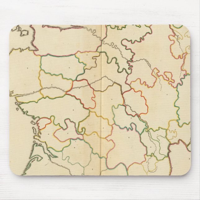 France Rivers Outline Mouse Pad (Front)