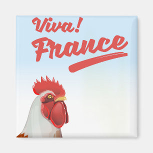France Rooster travel poster Magnet