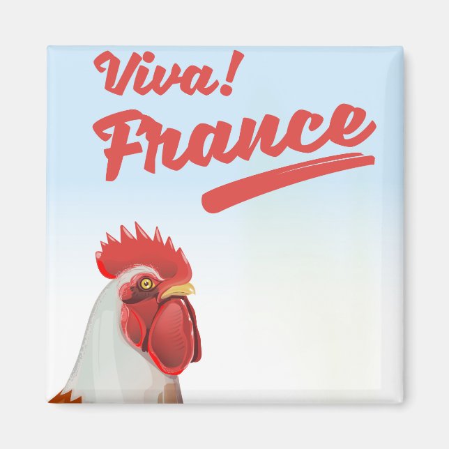France Rooster travel poster Magnet (Front)