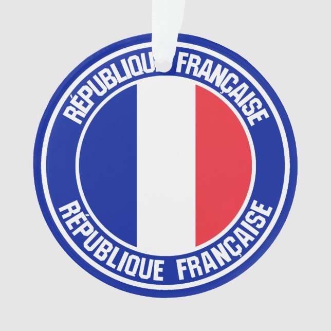 France Round Emblem Ornament (Front)