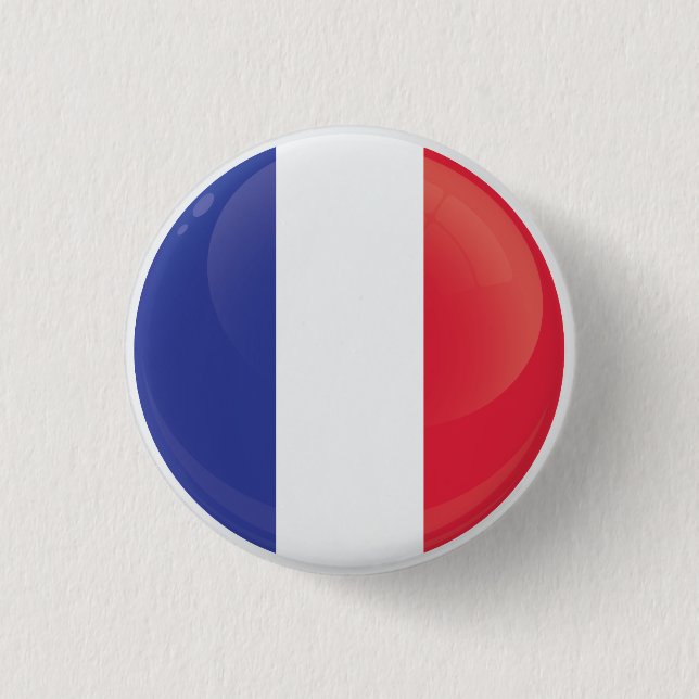 France  Round Icon Flag 3 Cm Round Badge (Front)
