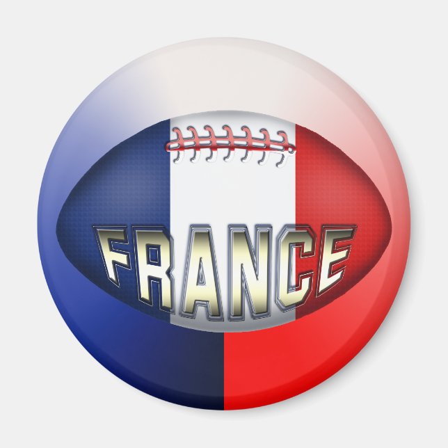 France Rugby Ball Magnet (Front)