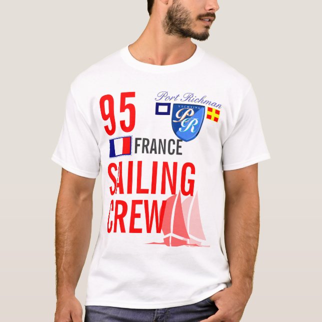 France Sailing Crew Nautical T-Shirt (Front)