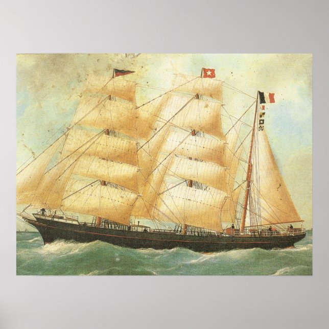 France, Sailing ship Belem 1902 Poster (Front)