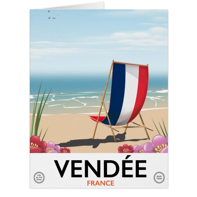 France seaside beach travel poster (Front)
