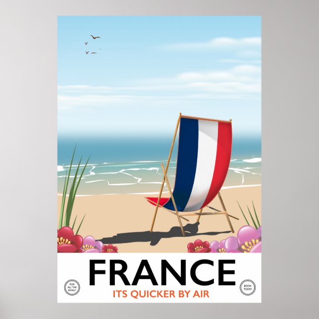 France seaside travel poster (Front)