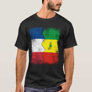 France Senegal Flags Half Senegalese French Roots T-Shirt