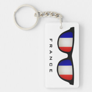 France Shades custom text & colour key chain