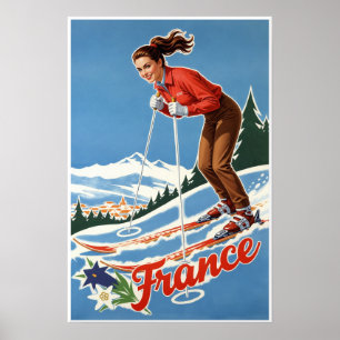 France Ski Poster