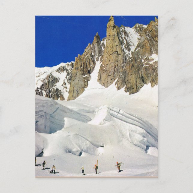 France, Sking in the French Alps Postcard (Front)