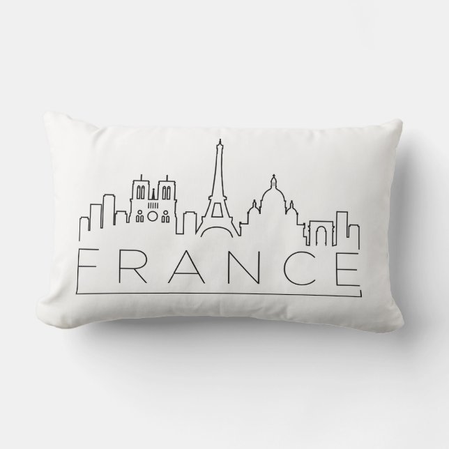 France Skyline Lumbar Pillow (Front)