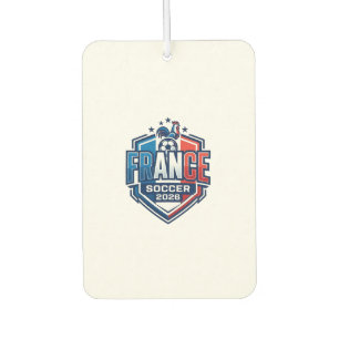 France Soccer 2026 Soccer Bold Country Typography Car Air Freshener