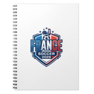 France Soccer 2026 Soccer Bold Country Typography Notebook