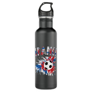 France Soccer Ball Grunge Flag 710 Ml Water Bottle