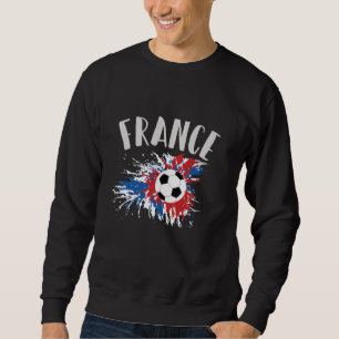 France Soccer Ball Grunge Flag Sweatshirt