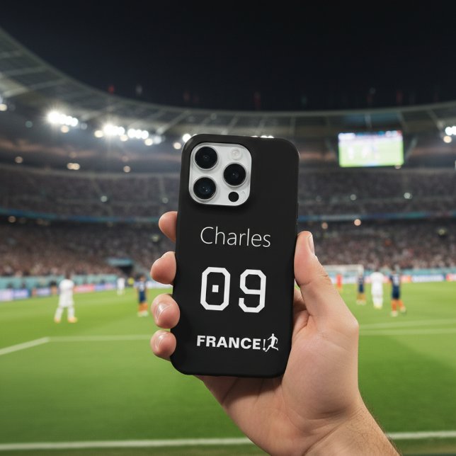 France Soccer Custom Name Number Gift iPhone Case (Creator Uploaded)