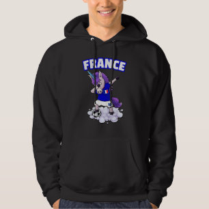 France Soccer Dabbing Unicorn Soccer French Futbol Hoodie