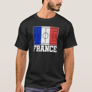 France Soccer Field Country Flag French Pride T-Shirt