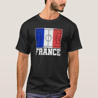 France Soccer Field Country Flag French Pride T-Shirt