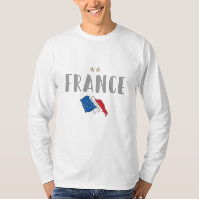 France Soccer Football Fan Shirt French Flag (Front)