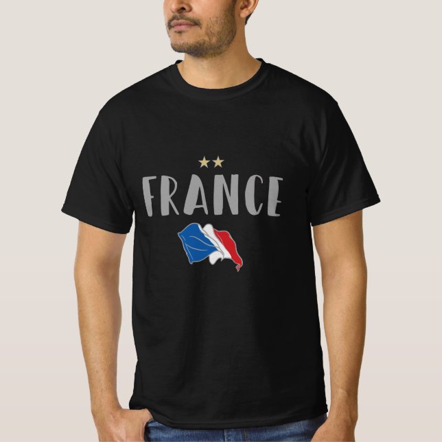 France Soccer Football Fan Shirt French Flag (Front)