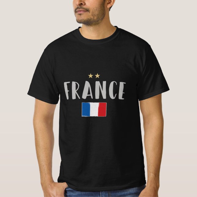 France Soccer Football Fan Shirt French Flag (Front)