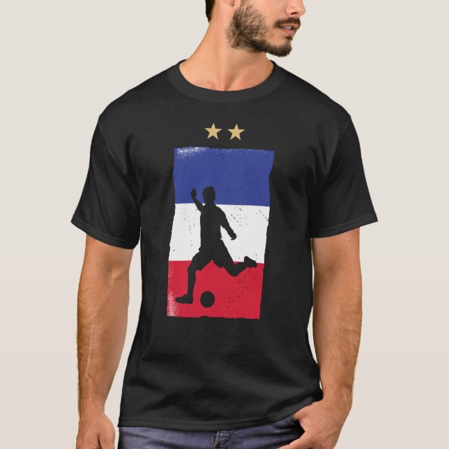 France Soccer Football Fan Shirt French Flag (Front)