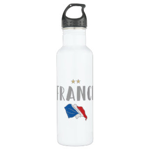 France Soccer Football Fan Shirt French Flag 710 Ml Water Bottle